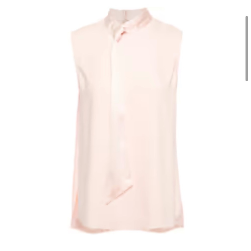 tie neck satin crepe top